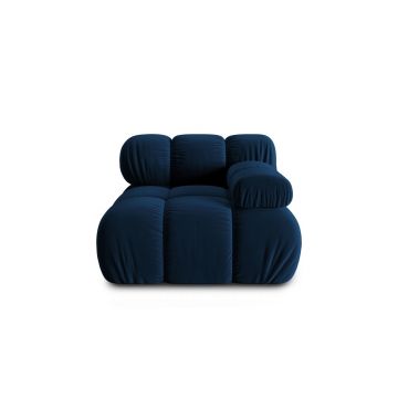 Modul canapea dreapta 1 loc, Bellis, Micadoni Home, BL, 94x94x63 cm, catifea, albastru regal