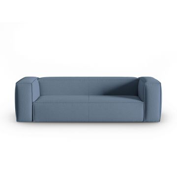 Canapea 4 locuri, Mackay, Cosmopolitan Design, 230x94x73 cm, catifea tricotata, albastru jeans
