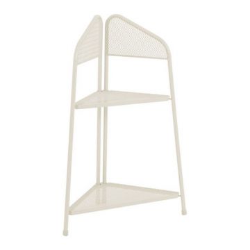 Etajeră metalică pe colț pentru balcon Garden Pleasure MWH, înălțime 100 cm, bej deschis