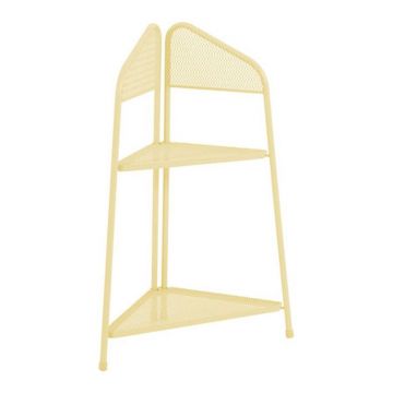 Etajeră metalică pe colț pentru balcon Garden Pleasure MWH, înălțime 100 cm, galben