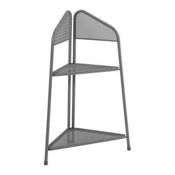 Etajeră metalică pe colț pentru balcon, gri, înălțime 100 cm MWH - Garden Pleasure