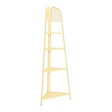 Etajeră metalică pe colț pentru balcon, înălțime 180 cm, galben MWH - Garden Pleasure