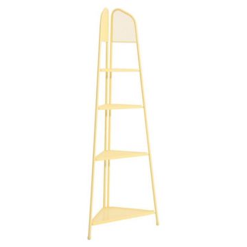 Etajeră metalică pe colț pentru balcon, înălțime 180 cm, galben MWH - Garden Pleasure
