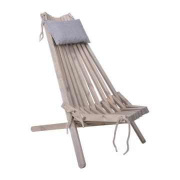 Fotoliu de grădină gri din lemn masiv Falun - Garden Pleasure
