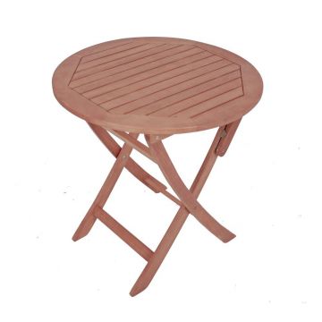 Masă de grădină pliantă din lemn de eucalipt, Ø 70 cm Stockholm - Garden Pleasure