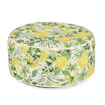 Taburet gonflabil Ottoman Summer, Bizzotto, Ø53 x 23 cm, poliester/PVC, galben