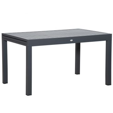 Masa de Gradina Extensibila Outsunny pentru 8-10 Persoane cu Structura din Aluminiu, 135-270x90x75cm, Gri | Aosom Romania