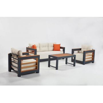 Set mobilier de gradina, Clara, Larix, Alb