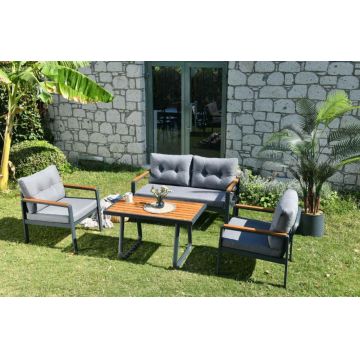 Set mobilier de gradina, Clara, Tivoli , Antracit / Gri