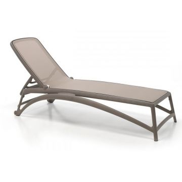 Sezlong exterior Nardi Atlantico cu cadru PPF si sintetic tortora