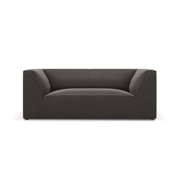 Canapea 2 locuri, Ruby, Micadoni Home, BL, 174x93x69 cm, catifea, gri inchis