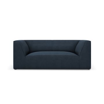 Canapea 2 locuri, Ruby, Micadoni Home, BL, 174x93x69 cm, poliester, albastru navy