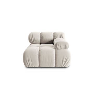 Modul canapea dreapta 1 loc, Bellis, Micadoni Home, BL, 94x94x70 cm, catifea, bej deschis