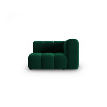 Modul canapea dreapta 1 loc, Lupine, Micadoni Home, BL, 114x87x70 cm, catifea, verde bottle