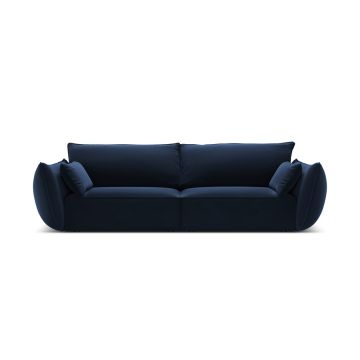 Canapea 3 locuri, Kaelle, Micadoni Home, BL, 208x100x85 cm, catifea, albastru regal