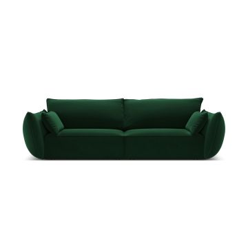 Canapea 3 locuri, Kaelle, Micadoni Home, BL, 208x100x85 cm, catifea, verde bottle