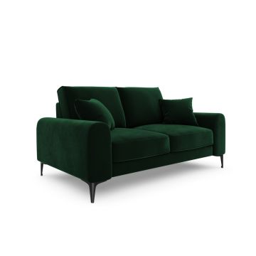 Canapea, Madara, Mazzini Sofas, 2 locuri, 172x102x90 cm, catifea, verde bottle