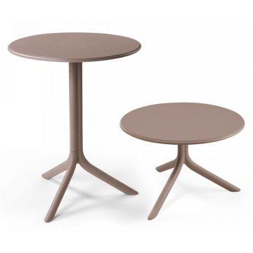 Masa exterior Nardi Spritz  h 76.5cm  diametru 60.5cm  tortora