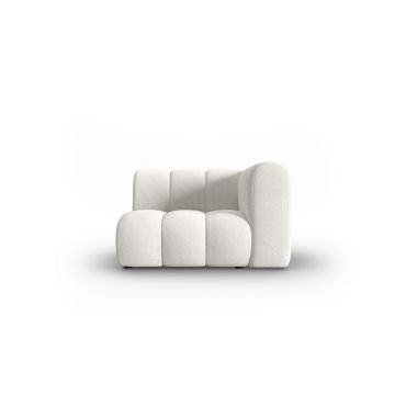 Modul canapea dreapta 1 loc, Lupine, Micadoni Home, BL, 114x87x70 cm, poliester chenille, alb