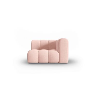Modul canapea dreapta 1 loc, Lupine, Micadoni Home, BL, 114x87x70 cm, poliester chenille, roz