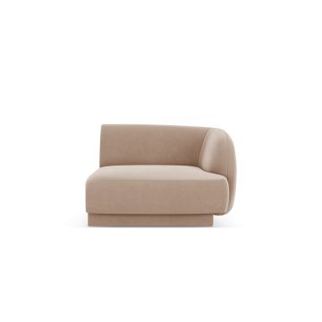 Modul canapea dreapta 1 loc, Miley, Micadoni Home, BL, 92x85x74 cm, catifea, cappuccino