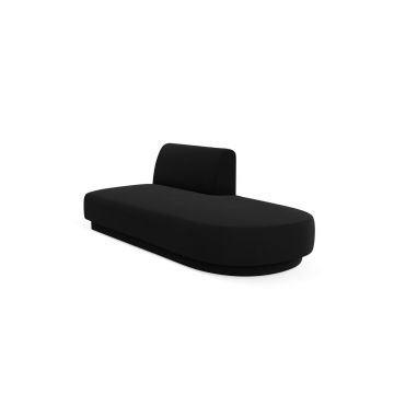 Modul canapea dreapta 2 locuri, Miley, Micadoni Home, BL, 158x85x74 cm, catifea, negru