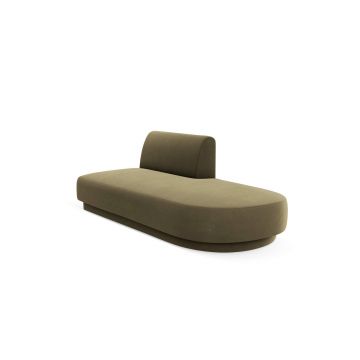 Modul canapea dreapta 2 locuri, Miley, Micadoni Home, BL, 158x85x74 cm, catifea, verde