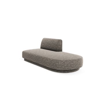 Modul canapea dreapta 2 locuri, Miley, Micadoni Home, BL, 158x85x74 cm, poliester chenille, gri