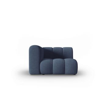 Modul canapea stanga 1 loc, Lupine, Micadoni Home, BL, 114x87x70 cm, poliester chenille, albastru