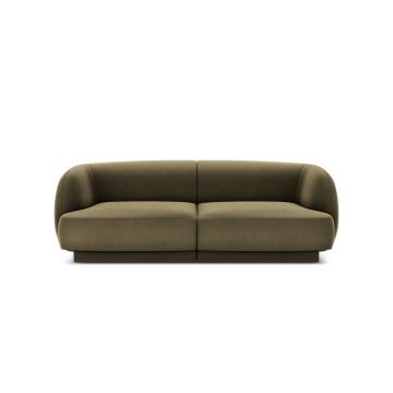 Canapea 2 locuri, Miley, Micadoni Home, BL, 184x85x74 cm, catifea, verde