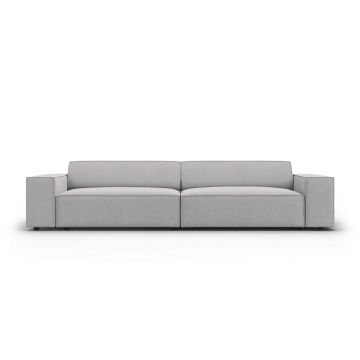 Canapea 3 locuri, Jodie, Micadoni Home, BL, 204x102x70 cm, poliester, gri deschis