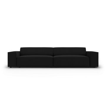 Canapea 3 locuri, Jodie, Micadoni Home, BL, 204x102x70 cm, poliester, negru