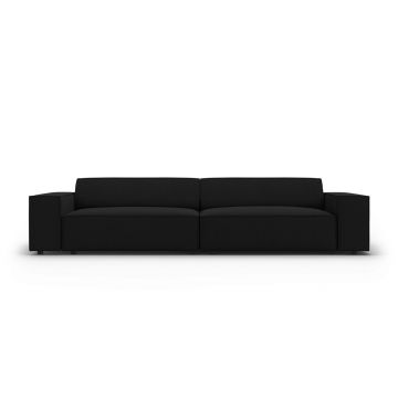 Canapea 3 locuri, Jodie, Micadoni Home, BL, 204x102x70 cm, poliester, negru