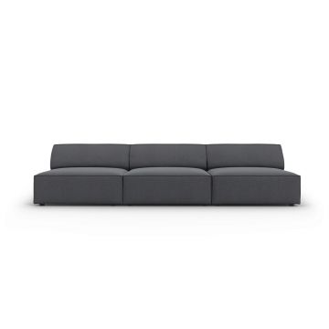 Canapea 3 locuri, Jodie, Micadoni Home, BL, 240x102x70 cm, poliester, gri inchis