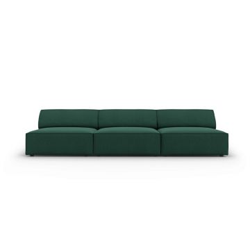 Canapea 3 locuri, Jodie, Micadoni Home, BL, 240x102x70 cm, poliester, verde