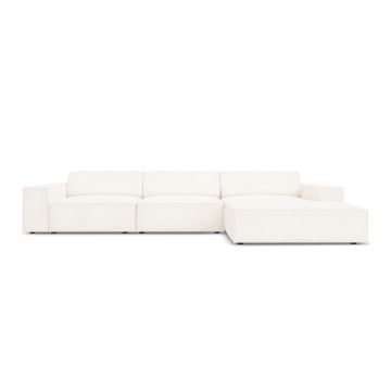 Coltar dreapta 4 locuri, Jodie, Micadoni Home, BL, 284x166x70 cm, poliester Boucle, bej