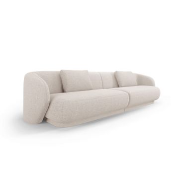 Canapea 4 locuri, Camden, Cosmopolitan Design, 304x102x72 cm, tesatura chenille, bej