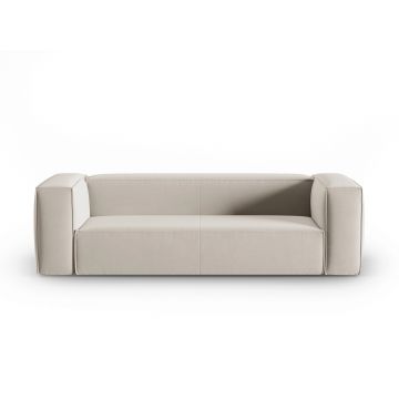 Canapea 4 locuri, Mackay, Cosmopolitan Design, 230x94x73 cm, catifea, bej deschis