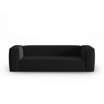 Canapea 4 locuri, Mackay, Cosmopolitan Design, 230x94x73 cm, catifea, negru