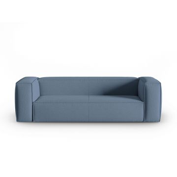 Canapea 4 locuri, Mackay, Cosmopolitan Design, 230x94x73 cm, catifea tricotata, albastru jeans