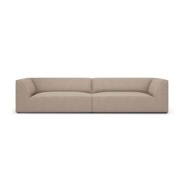 Canapea 4 locuri, Ruby, Micadoni Home, BL, 302x93x69 cm, poliester, bej inchis
