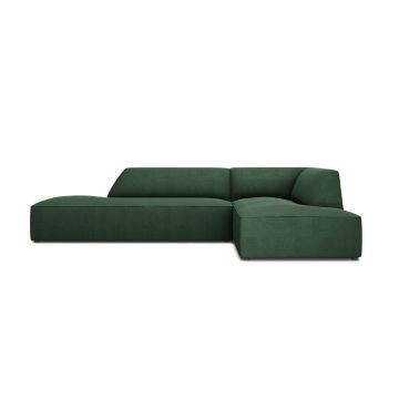 Coltar dreapta 4 locuri, Ruby, Micadoni Home, BL, fara cotiera, 273x180x69 cm, poliester, verde