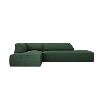 Coltar stanga 4 locuri, Ruby, Micadoni Home, BL, fara cotiera, 273x180x69 cm, poliester, verde