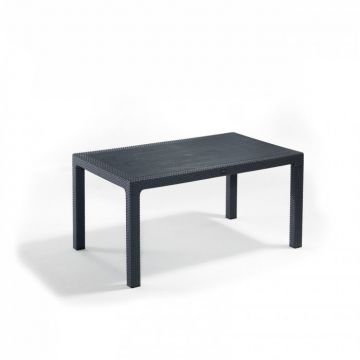 Masa de gradina CLASSI, model ratan, antracit, 90x150 cm