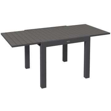 Masă extensibilă pentru terasă Outsunny, cu 4-6 locuri, 81-162 cm | Aosom Romania