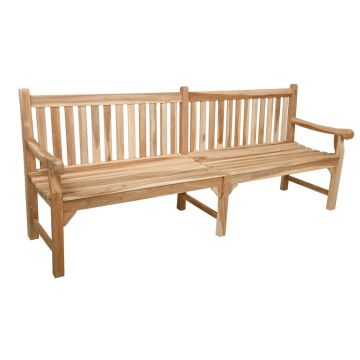 Bancă de grădină în culoare naturală din lemn masiv Madura – Garden Pleasure