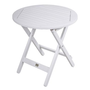 Masă auxiliară de grădină rotundă din lemn de eucalipt ø 50 cm Mesa – Garden Pleasure