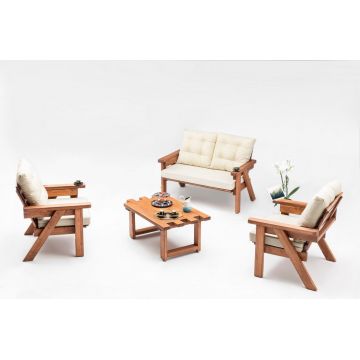 Set de gradina Abant (211) Crem 131x88x80 cm