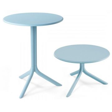 Masa exterior Nardi Spritz  h 76.5cm  diametru 60.5cm  albastru celeste