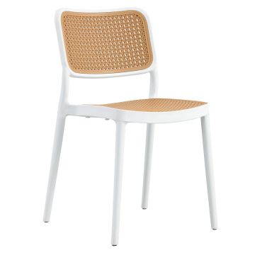 Scaun Poetica cu protectie UV, Alb, 42x52x81 cm